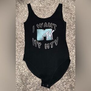 American Eagle X MTV black bodysuit XS